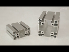 6005 Anodized Aluminium Extruded Profiles Assembly Line Aluminium Profiles yang diekstrusi