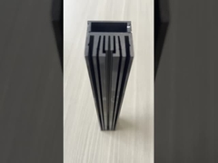 Bilah Kipas Industri yang Dicat dengan Bubuk Perak / Profil Ekstrusi Aluminium untuk Bilah Pendingin