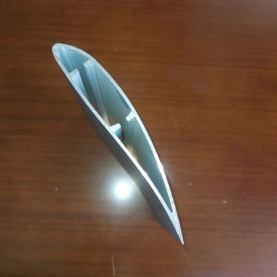 6063 Alloy Aluminum Extrusion Industrial Fan Blade Profile with Sandblast Anodizing and Customized CNC Machining
