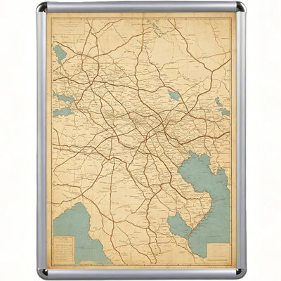 A4 Black Aluminium Snap Frame Wall Mounted Advertising Poster Frame