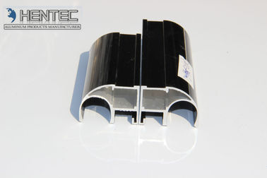 6063 6060 Aluminum Door Extrusions Profile Black Color Customerized Shapes