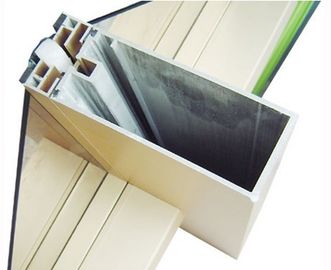 Pengeboran Aluminium Curtain Wall Profile Anodized / bubuk dicat