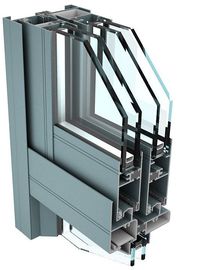6061 T6 Aluminium Curtain Wall Profil untuk Bangunan Industri