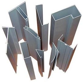 Profil Dinding Tirai Aluminium Ekstrusi Anodize untuk Bangunan Industri
