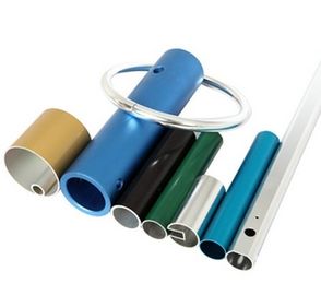 Powder Coated Anodized Aluminium Extruded Tubing / Aluminium Round Tubing Dengan CNC Machining