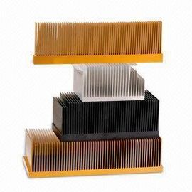T4, T5 Jelas Halus Aluminium Ekstrusi Heatsink Profil Dengan Kayu Chromizing / Chromising