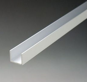 Aluminium Anodized U Saluran ekstrusi / profil bingkai aluminium