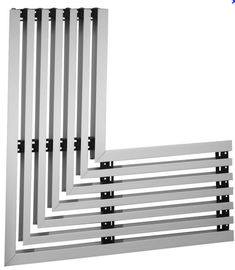 Kustom Powder Coating Konstruksi Aluminium Profil Aluminium Window Frames