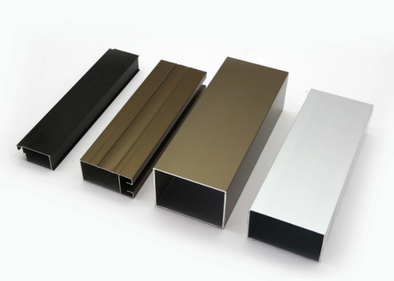 6063 Anodized Aluminium Extrusion Profiles Mill Finish Untuk Elevator Rumah