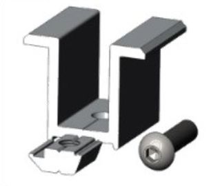 Mid Clamp Solar Panel Roof Mounts dengan perawatan permukaan anodized