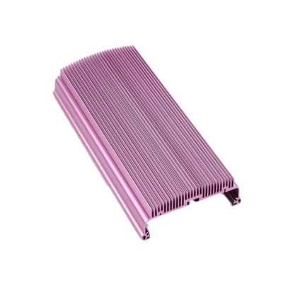 Mesin CNC 6063 Aluminium Heatsink Profil Ekstrusi Anodized