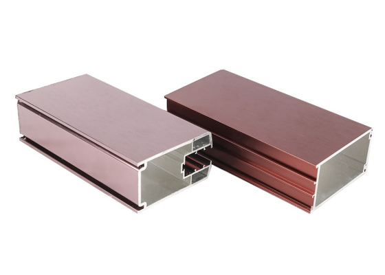Profil Ekstrusi Jendela Aluminium Transfer Grain Kayu 6063-T5