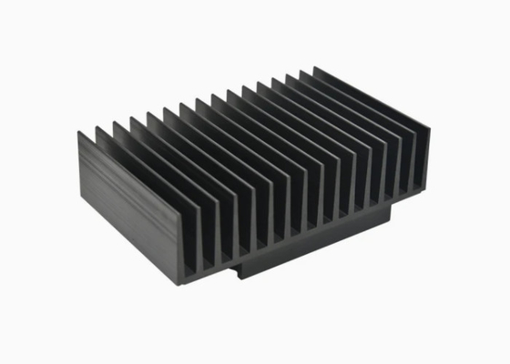 Cahaya Hitam Anodized Extruded Panas Sink Profil Aluminium Industri 6063-T5