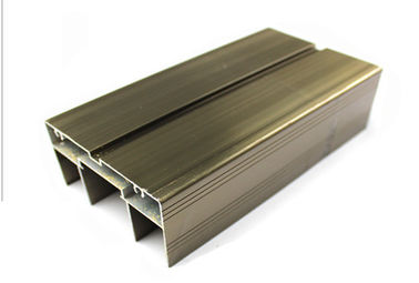 Champagne / Cahaya Perunggu 6063 6061 Aluminium Lift Profil Bingkai Pabrik Selesai