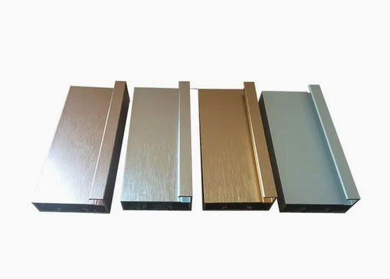 Brushed Dan Warna Anodized Aluminium Industri Ekstrusi Bagian Profil Dengan CNC Machining