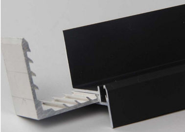 Hitam Anodized Aluminium Solar Panel Frame, OEM Aluminium Ekstrusi Frame Untuk Sel Surya