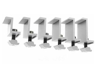 Sistem Pemasangan Atap Matahari Anodized PV End Clamp Dimensi Disesuaikan