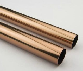 Emas Round Anodized Aluminium Tube, Dark Bronze Anodized Aluminium Selesai Tubing