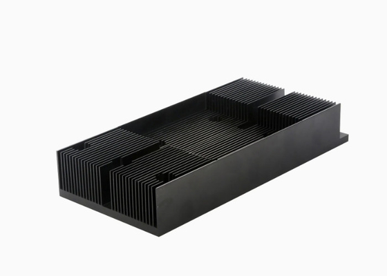 Hitam Anodisasi 6060 Ukuran Besar Aluminium Heatsink Ekstrusi Profil T66