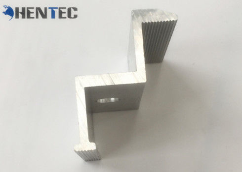 PV End Clamp Profil Aluminium Extruded Sistem Pemasangan Atap Matahari 6063-T5 / 6060-T5