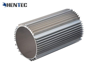 Custom Made Industri Aluminium Profil Ekstrusi Motor Shell Dengan Powder Painting