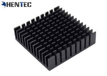 6063 Hitam Aluminium Anodized Heat Sink Profil Ekstrusi Dengan Mesin CNC