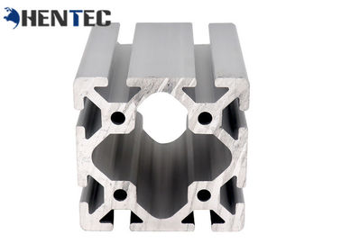 Sistem Profil Aluminium Anodized Silvery T Slot Aluminium Extrusion