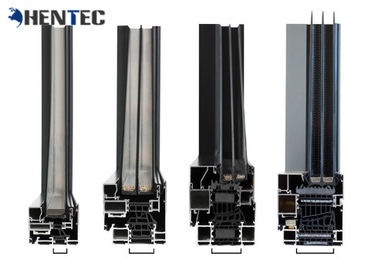 T5 / T6 Powder Painted Aluminium Bingkai Jendela Profil Untuk Jendela Geser