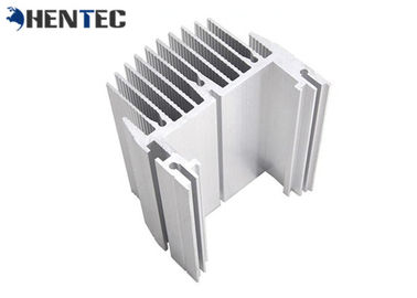 Aluminium Radiator / Aluminium Heatsink Extrusion Profiles Silver Anodized