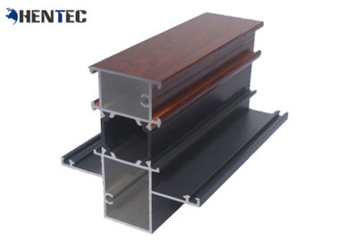 H bentuk Aluminium Door Extrusions untuk Side Hung Doors, PVDF Paint