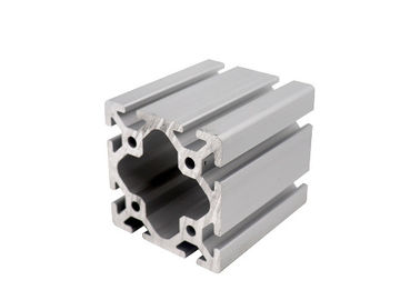 Silvery Anodized Aluminium Industri Profil V Slot Bentuk Aluminium Yang Diekstrusi