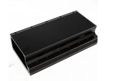 Ekstrusi Aluminium Kandang Untuk Elektronik, Black Alu Profiles OEM