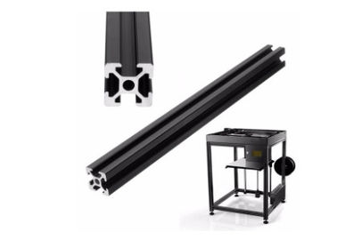 Profil Ekstrusi Aluminium Berbentuk T Berbentuk Anodized Silvery / Hitam