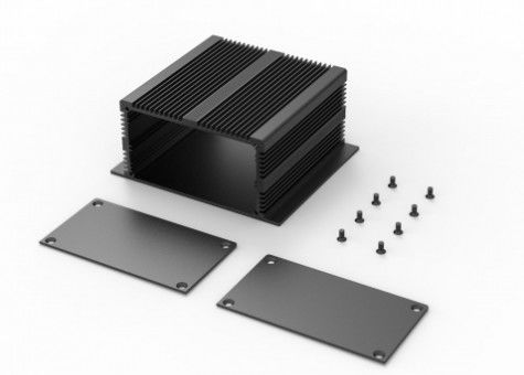 6063 6005 Black Anodized Extruded Aluminium Box Penutup Listrik