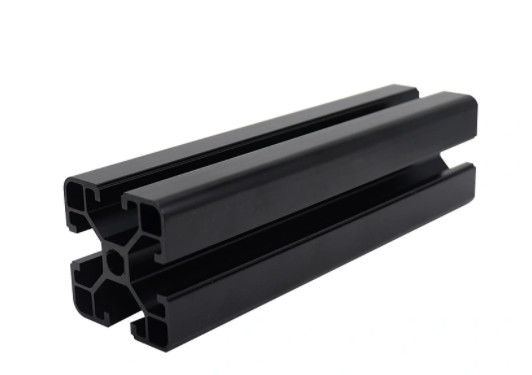 Sistem Bingkai Ekstrusi Aluminium T Slotted T6 Anodisa Hitam