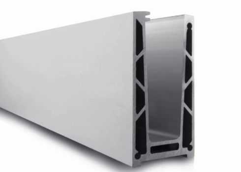 Kaca Adjustable U Channel Glass Balustrades Profil Aluminium Anodized 6061