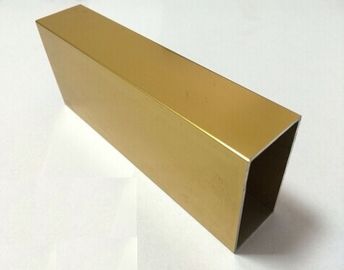 Golden Anodized Aluminum Extrusion Profiles For Sliding Aluminum Windows
