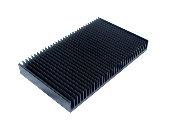 Profil Ekstrusi Heatsink Aluminium Anodized Hitam T66 Dengan Pemesinan Selesai